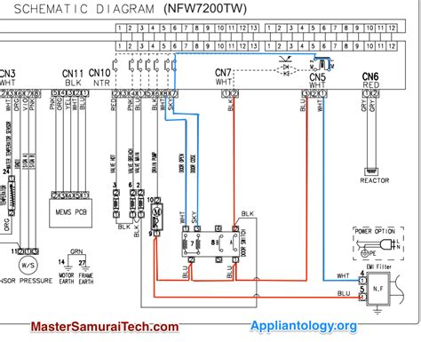 Can you post a legible photo of the wiring diagram? Amana Samsung NFW7200TW Washer Door Lock Schematic Trace ...