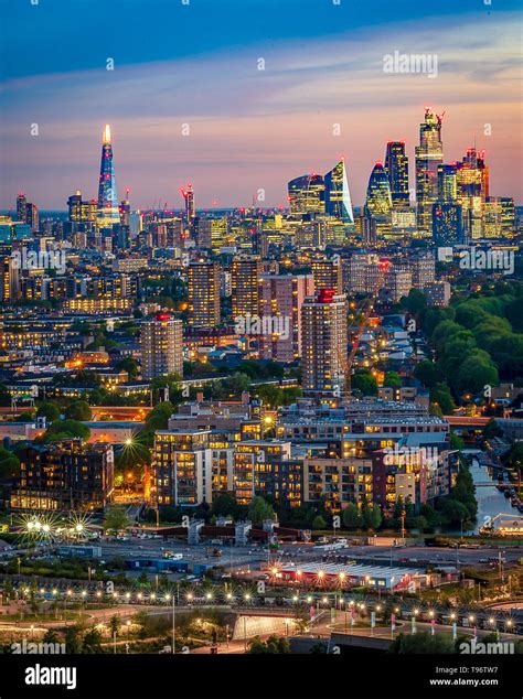 The London Skyline At Dusk Stock Photo Alamy