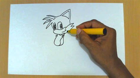 How To Draw Tails From Sonic Youtube