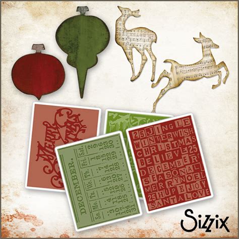 Sizzix Tim Holtz Christmas Die Cutting And Embossing Kit Trim A