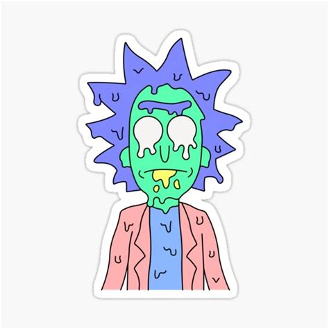 Rick Melted Sticker For Sale By Julegendju Redbubble