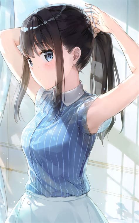 Wallpaper Pretty Black Hair Anime Girl Resolution2089x2961 Wallpx