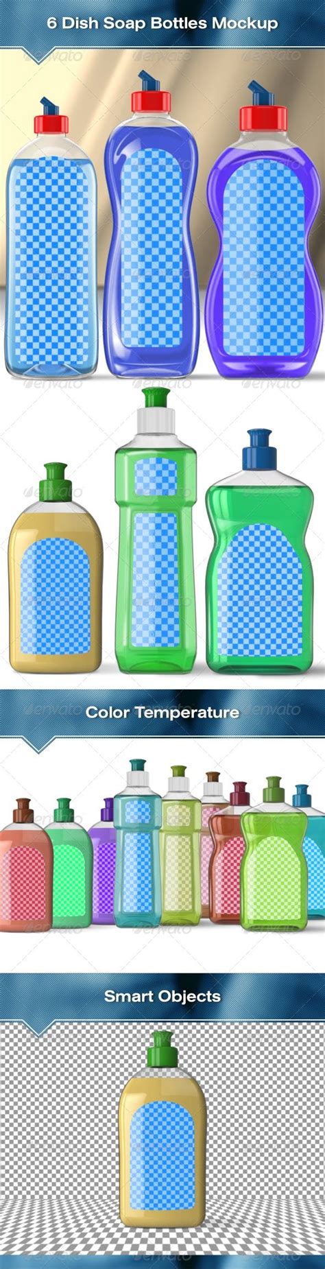 Download 6 Dish Soap Bottles Mock-Up
