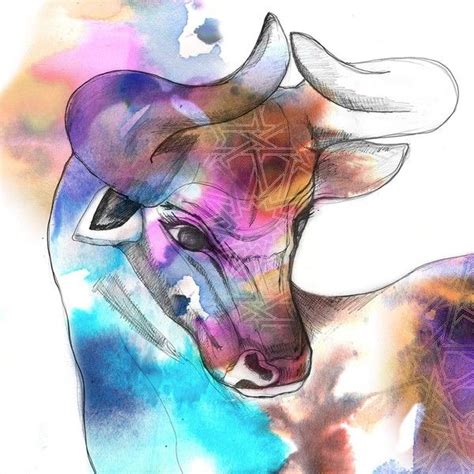 Imagination Illustrated Taurus The Bull Art Print 39 Liked On