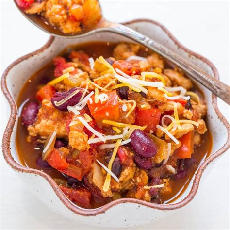 The Best Healthy Turkey Chili Recipe Minutes Averie Cooks