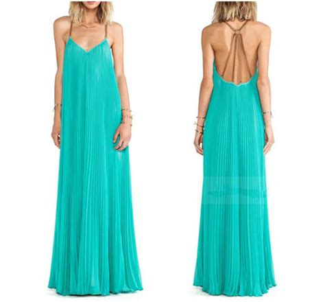 Elegant Chiffon Spaghetti Strap Evening Dress On Luulla