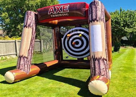 Interactive Inflatable Battle Axe Game Inflatable Flying Axe Throwing