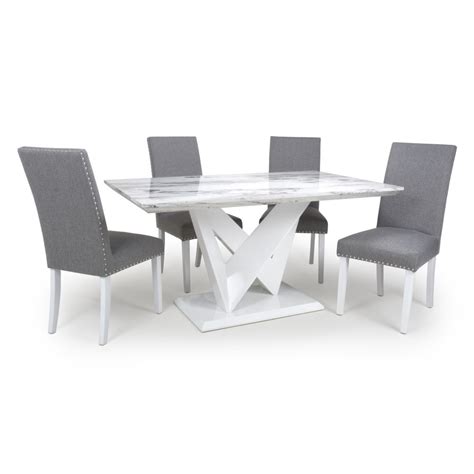 Let purchase it to enjoy now. Saturn Medium Marble Effect Top Dining Table with Four ...