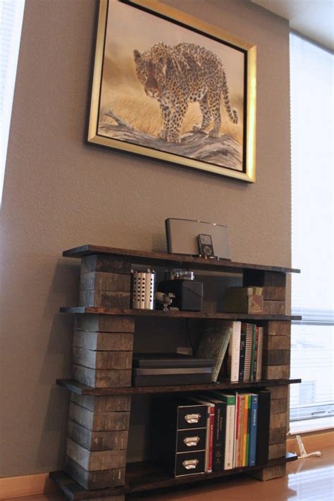 Ideas at the House: DIY Concrete Block Bookshelf - The Crazy Craft Lady