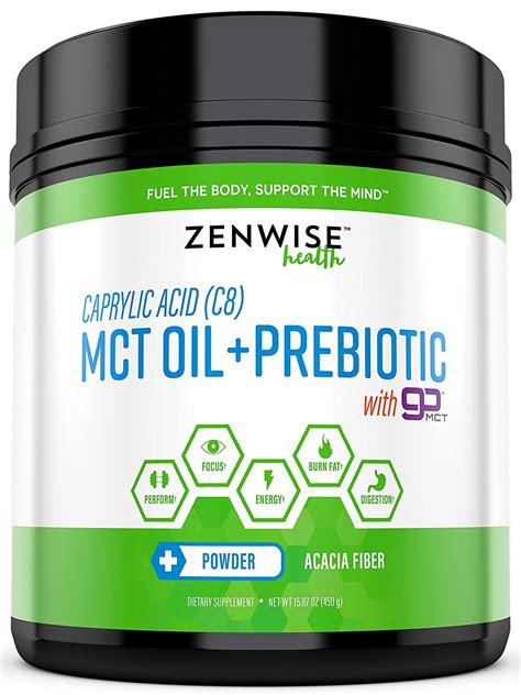Zenwise Health Caprylic Acid C8 Mct Oil Prebiotic With Gomct 15