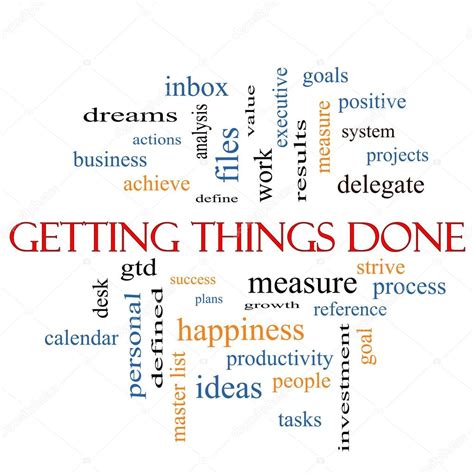 Getting Things Done Word Cloud Concept Stock Photo By ©mybaitshop 88956970