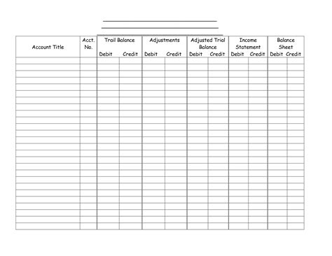 Best Images Of Printable Accounting Worksheets Sample Accounting Worksheet In Excel