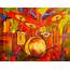 Abstract Drums Painting By Pete Maier