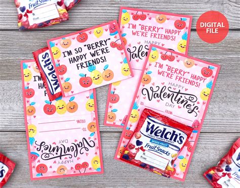 Free Printable Fruit Snack Valentine