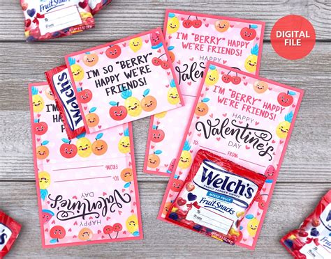 Fruit Snack Valentine Printable