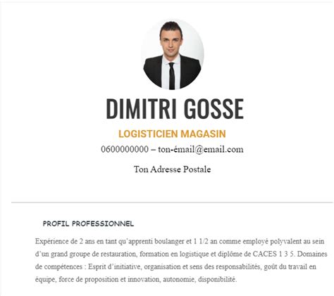 Accroches CV LOGISTICIEN Emploi Infos Et Actu