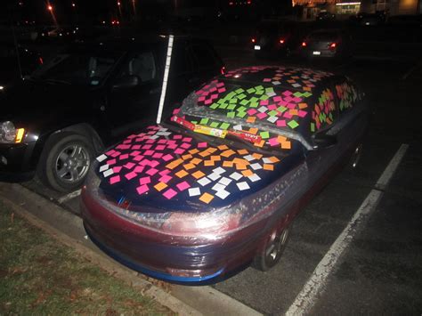 A Harmless Car Prank My Son Did To One Of His Friends He Used Post It