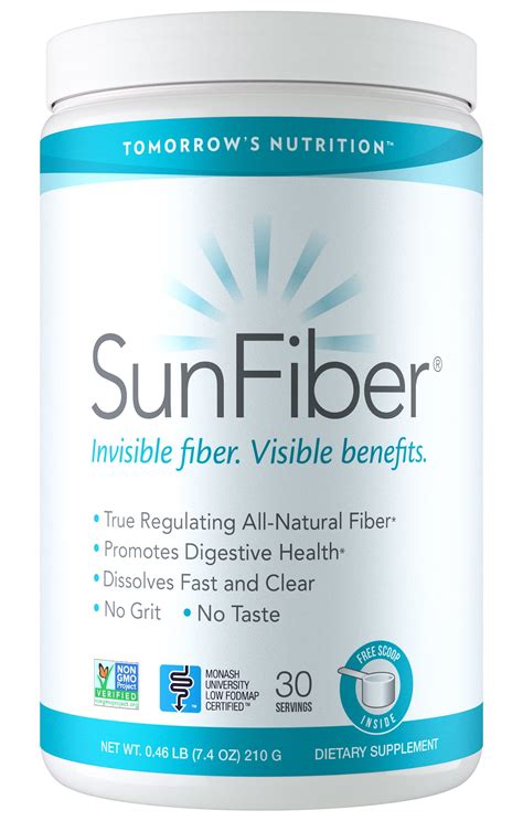 Tomorrows Nutrition Sunfiber Soluble Prebiotic Fiber Support For