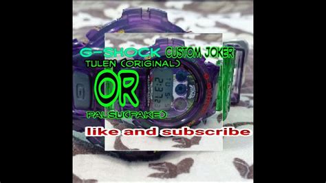 The watch is modified to bring up joker theme. G-SHOCK DW 6900 CUSTOM JOKER (TULEN(original) VS TIRUAN ...