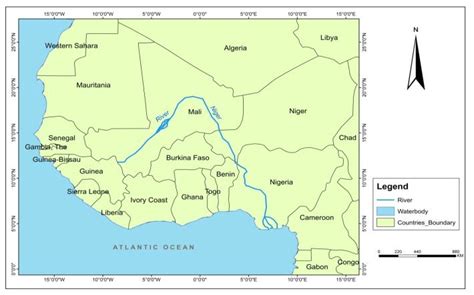 River Niger Source Modified From World Map Download