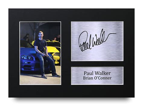 Hwc Trading Fr Paul Walker T Signed Framed A4 Printed Autograph