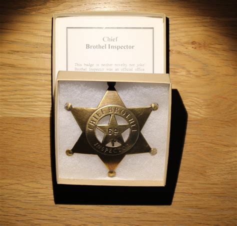 Chief Brothel Inspector Badge No 10 Civil War Sutler