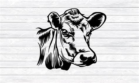 Cow Svg Cow Head DXF PNG SVG files for Silhouette
