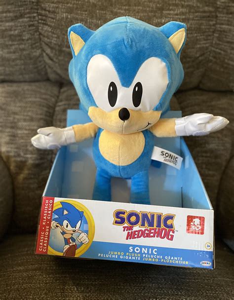 Sonic Plush Sonic The Hedgehog Jumbo 20 30th Anniversary 2020 Collectible 192995404786 Ebay