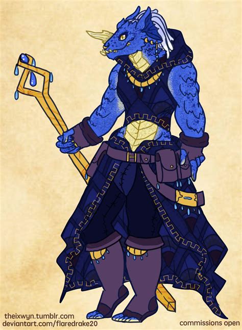 Kelbryth Leodogran Blue Dragonborn Sorcerer Rfurry