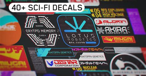 Artstation 40 Sci Fi Decals For Your Cyberpunk Projects