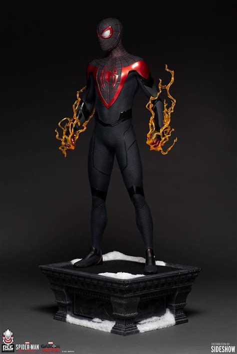 Miles Morales Spider Man Stands Proud With Pcs Collectibles