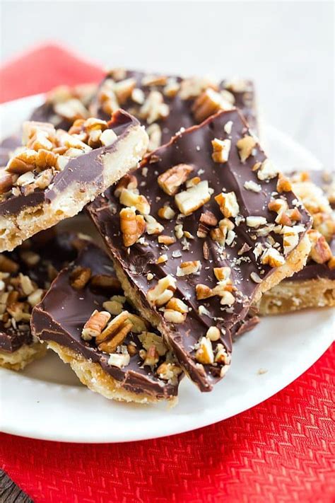 Monitor nutrition info to help meet your health goals. Saltine Toffee Candy with Pecans | Brown Eyed Baker