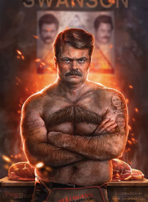 Pour yourself a whiskey and enjoy it with nick offerman. Awesome RON SWANSON fan art — GeekTyrant