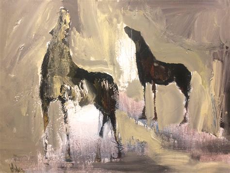 Gino Hollander Horses Abstract Expressionist At 1stdibs