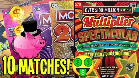 🤑 10 Matches Lots Of Wins 💰💰 100tickets Monopoly 100x 200x 💵 Tx Lottery Scratch Off