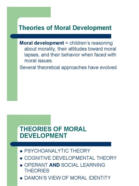 Theories Of Moral Development Morality Behavioural Sciences