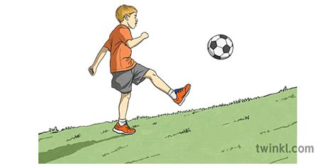 Anak Menendang Bola Ver 1 2 Illustration Twinkl