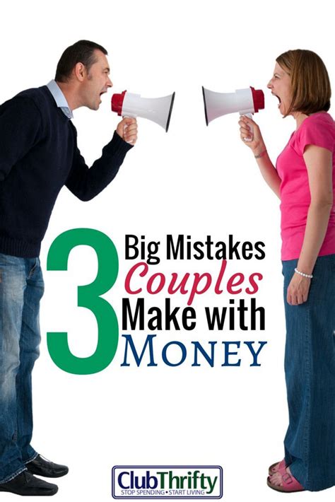 3 Big Mistakes Couples Make With Money Club Thrifty Advice For Newlyweds Couple Finances
