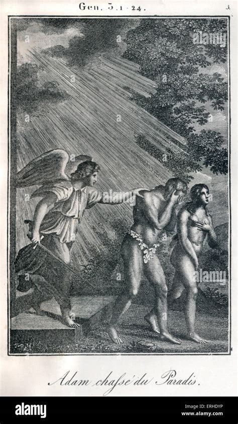 Bible Adam And Eve Being Banished From Paradise Garden Of Eden