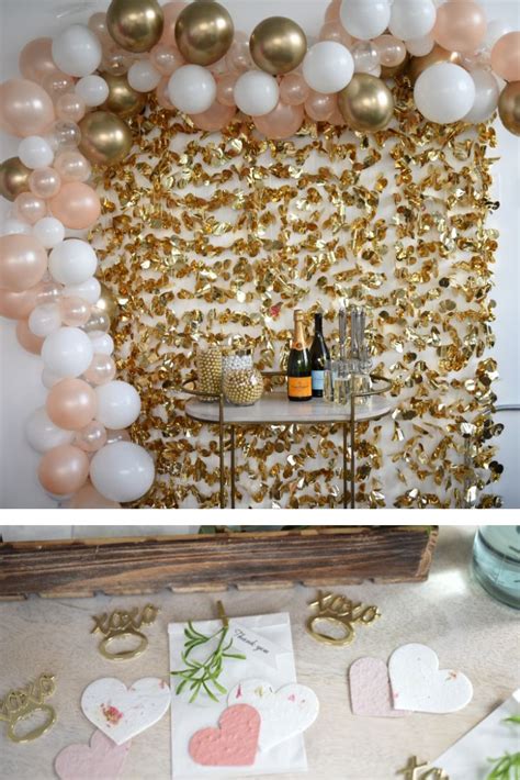 Black and gold centerpieces for tables have designs, many sizes, motifs and components you'll be able to choose … black and gold party decorations. Rose Gold + Greenery Baby Shower Gold, pink, and white ballon garland, baby shower favors, baby ...