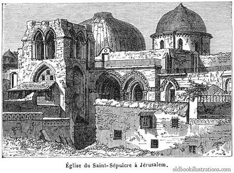 Church Of The Holy Sepulchre Jerusalem Old Book Illustrations