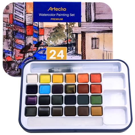Artecho Watercolor Paint Set In Tin Case Professional 24 Colour Buy Online In South Africa