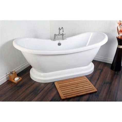Aqua glass whirlpool tub manual. Aqua Eden 5.8 ft. Acrylic Double Slipper Pedestal Tub with ...