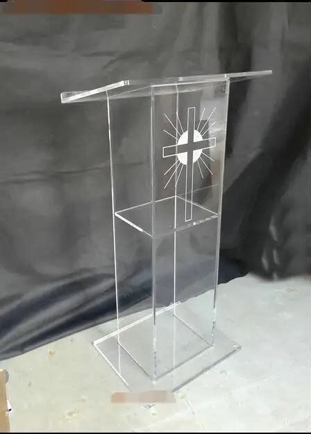 Cheap Transparent Acrylic Podium Pulpit Lectern Clear Plexiglass