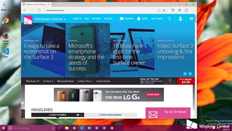 Windows 10 Edge Browser Windows 10 Screenshots Windows Mode