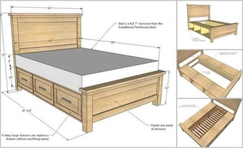 3″, 1 3/4″, 1 1/4″. DIY Storage Bed Ideas for Small Places