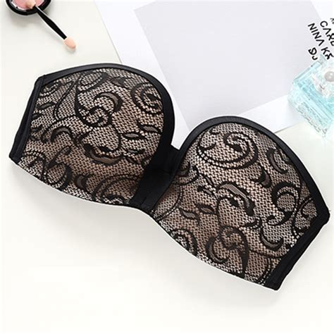 Yasemeen New Seamless Push Up Wire Free Brassiere Sexy Lace Non Slip Strapless Bras Push Up