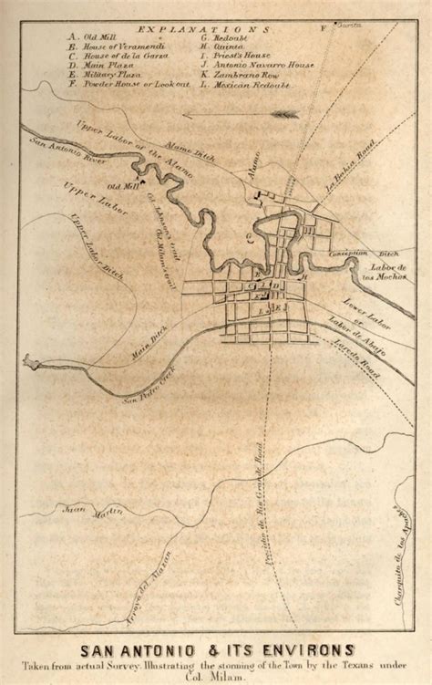 Map Of The Alamo San Antonio Texas Free Printable Maps