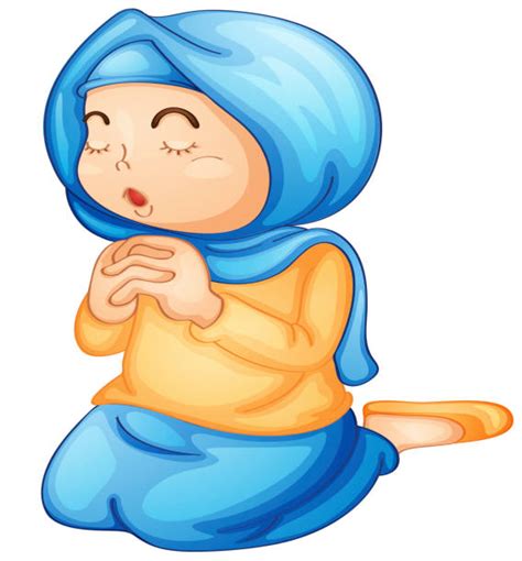 Muslim Girl Praying Illustrations Royalty Free Vector Graphics And Clip