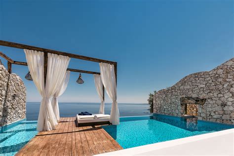 Emerald Honeymoon Cave Suite Pool House Designs Greece Villa Villa